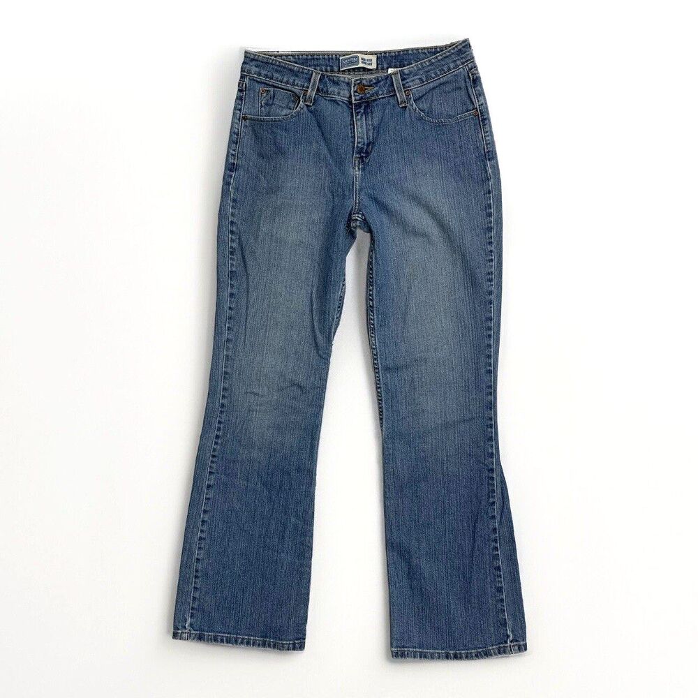 Y2K Levi Strauss Signature Bootcut Mid Rise Jeans Size 10L Long Blue Medium Wash